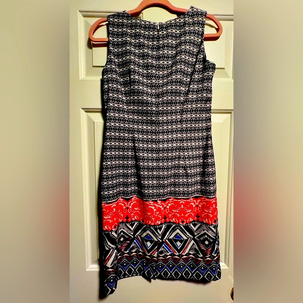 Mario Serrani Italy geometric sheath dress in size 4 - Picture 2 of 3